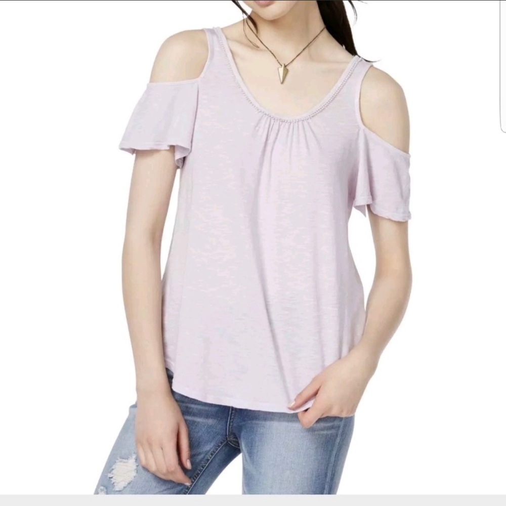 Lucky Brand Cold Shoulder Tee size Large
